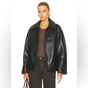 GRLFRND Alek Black Leather Jacket Size S NWT